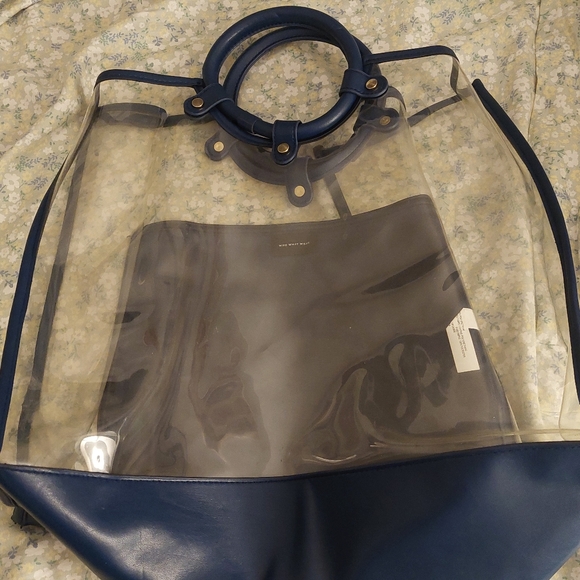 What Wear Clear Large Bag with Blue Accents - Picture 5 of 5